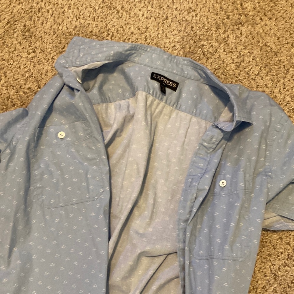 Light blue button up